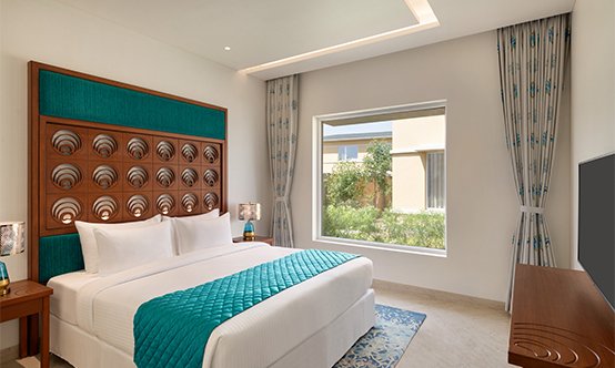 Sunrise Garden Villa patio at Hawthorn Suites Dwarka