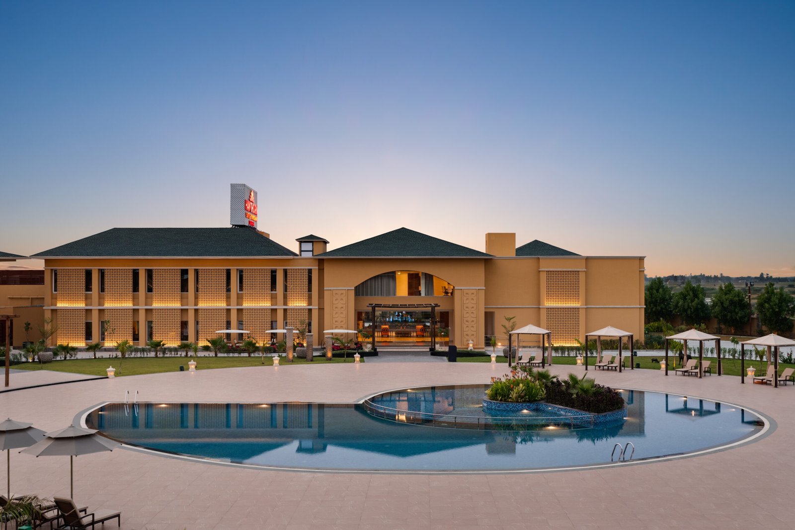 Poolside at Hawthorn Suites Dwarka