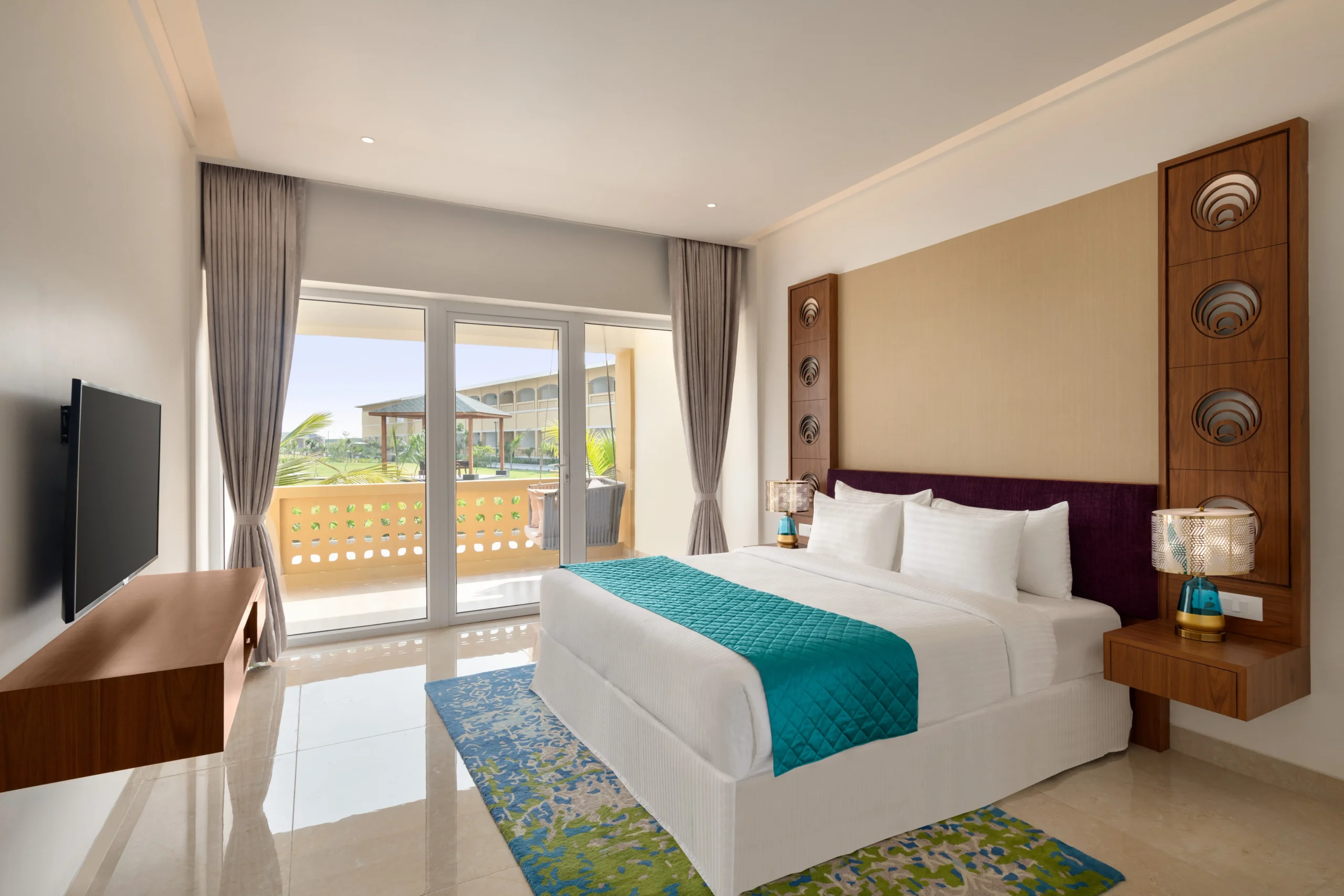 Deluxe Room with private balcony at Hawthorn Suites Dwarka